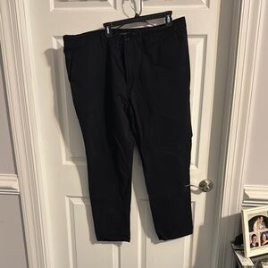 Nautica Black Dress Pants with Subtle Pattern 42 x 30